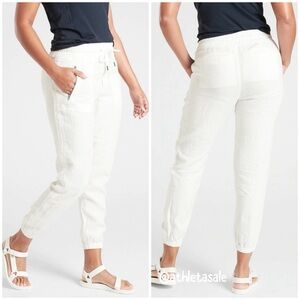 NWT Athleta Cabo Linen Jogger | Calla Lily